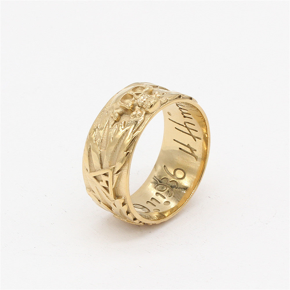 Titanium Steel Skull Ring