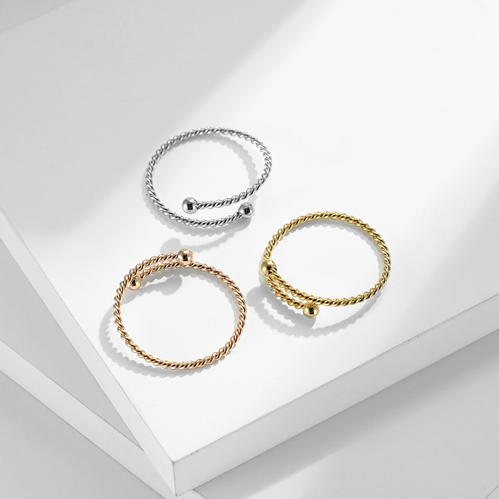 Japan And South Korea's Elastic Wire Rope Cable Ring Jewelry