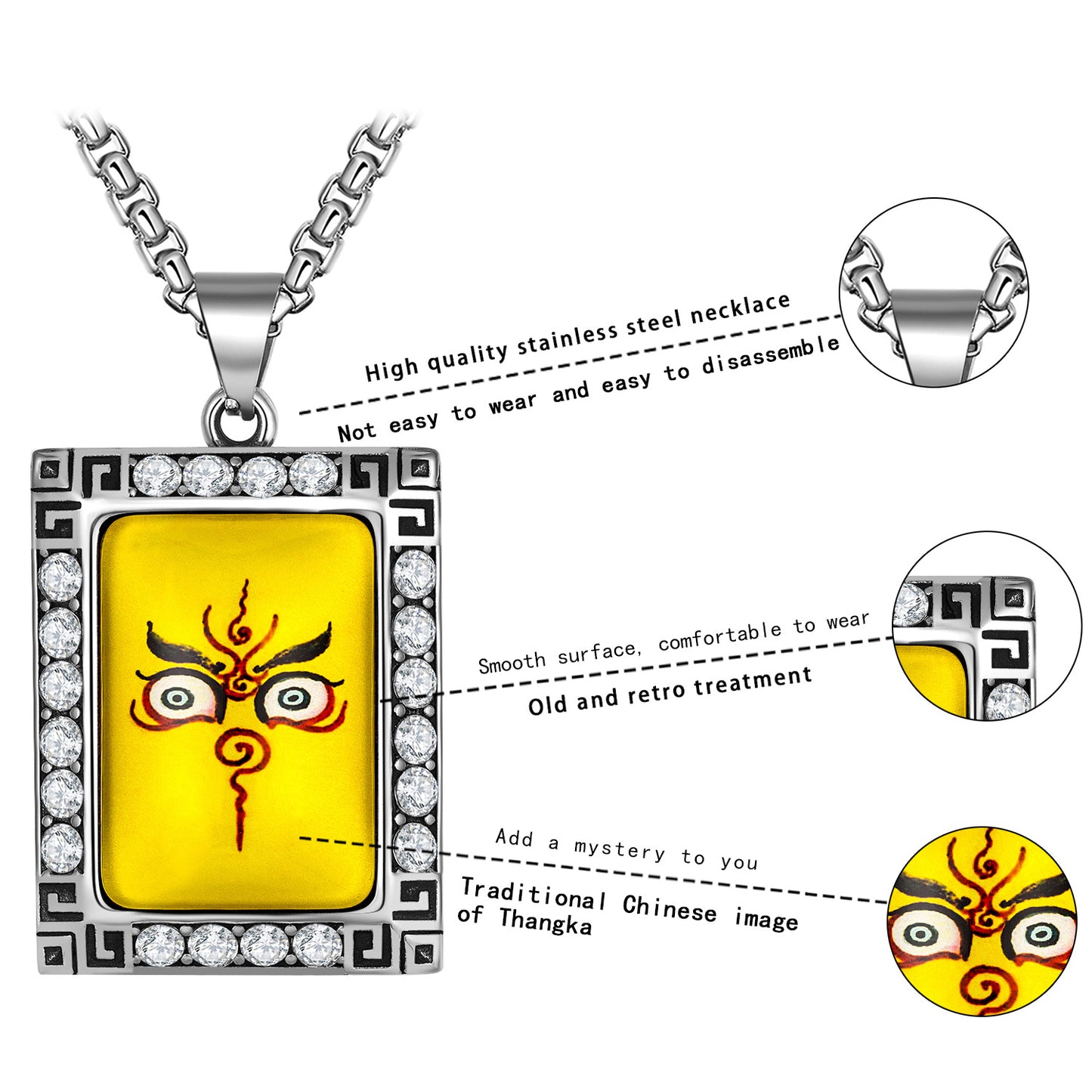 Steel Necklace - Elegant Everyday Pendant