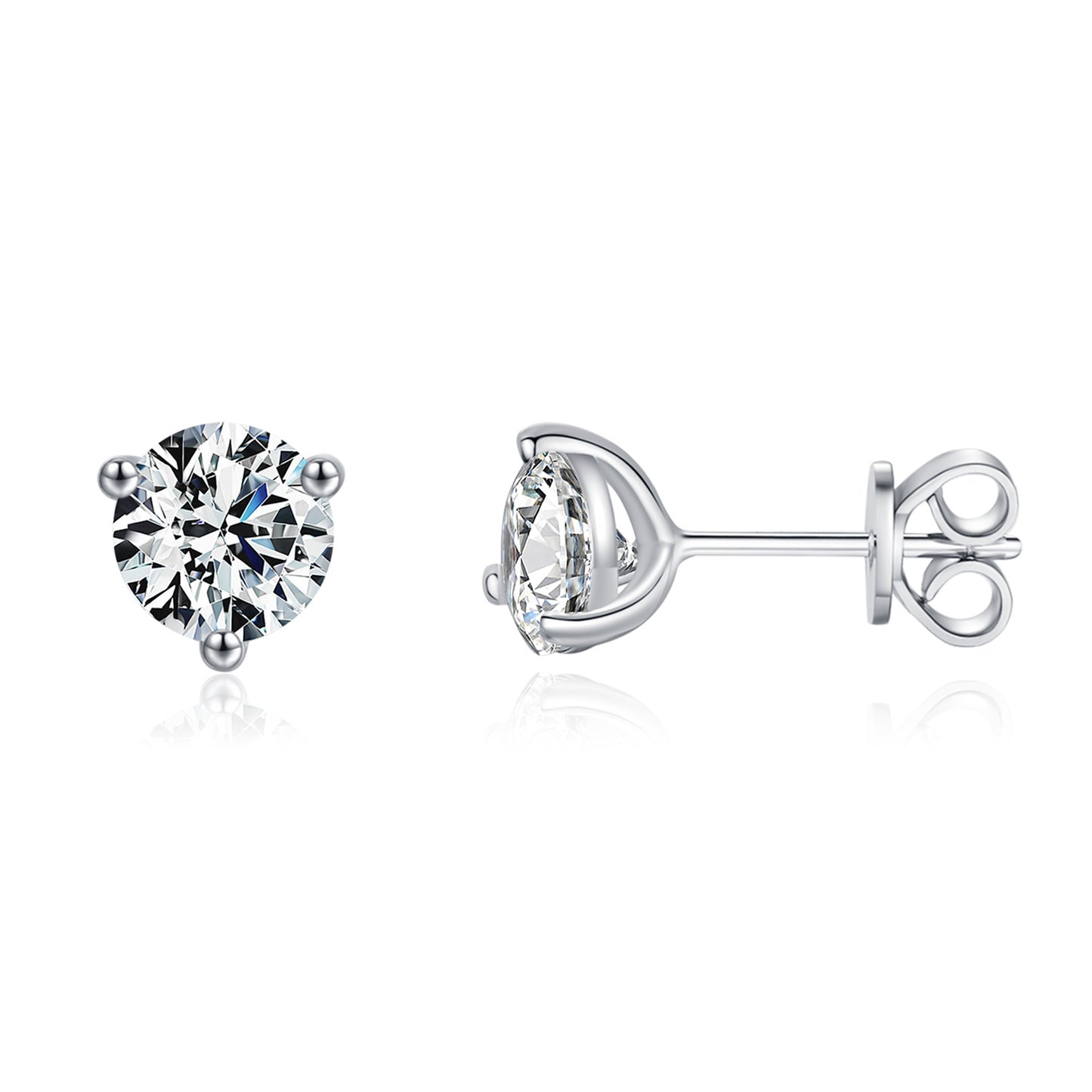 Planderful Moissanite Sparkling Earrings – Classic Simple Design with Dazzling 1.0 Carat Clarity
