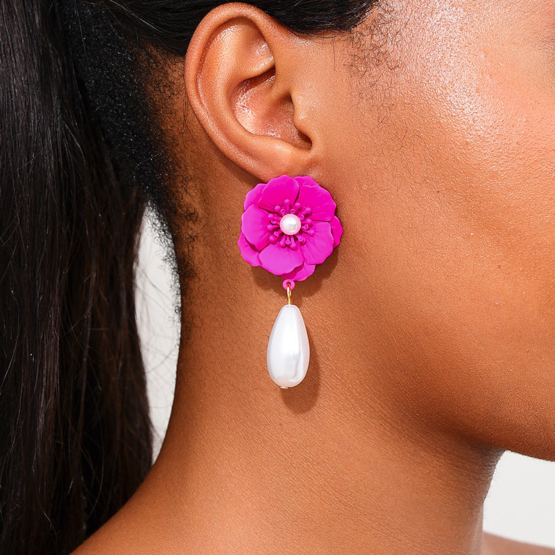 Planderful Vienna Verve Earrings – Elegant Three-Dimensional Flower Design