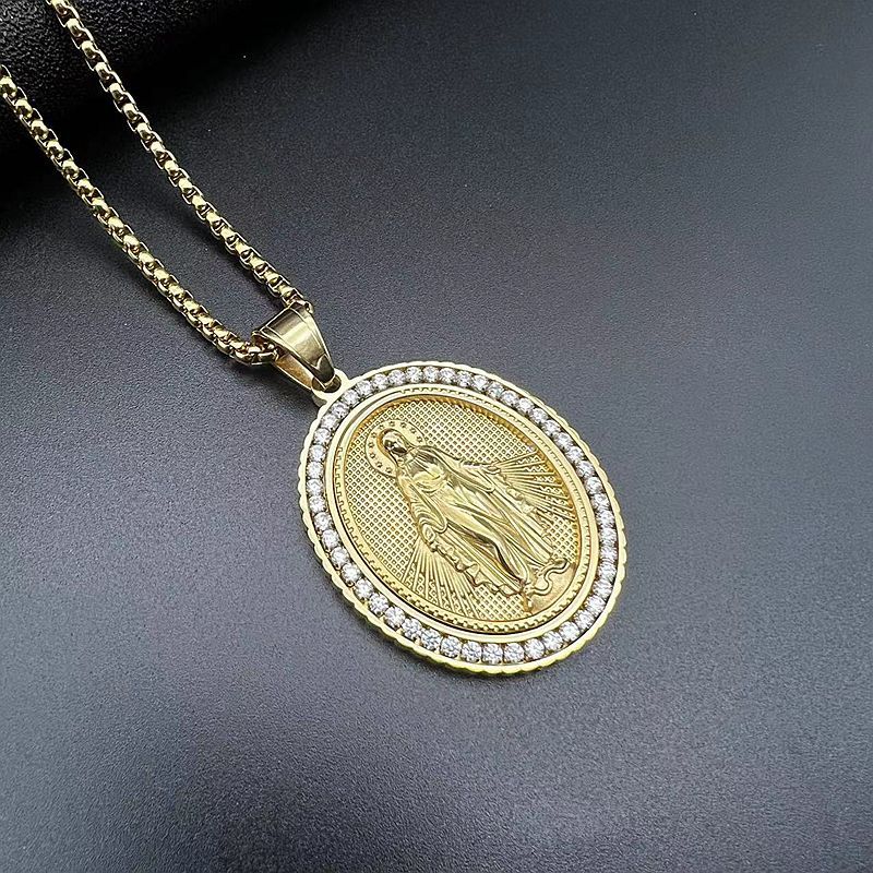Stainless Steel Necklace – Elegant Virgin Pendant