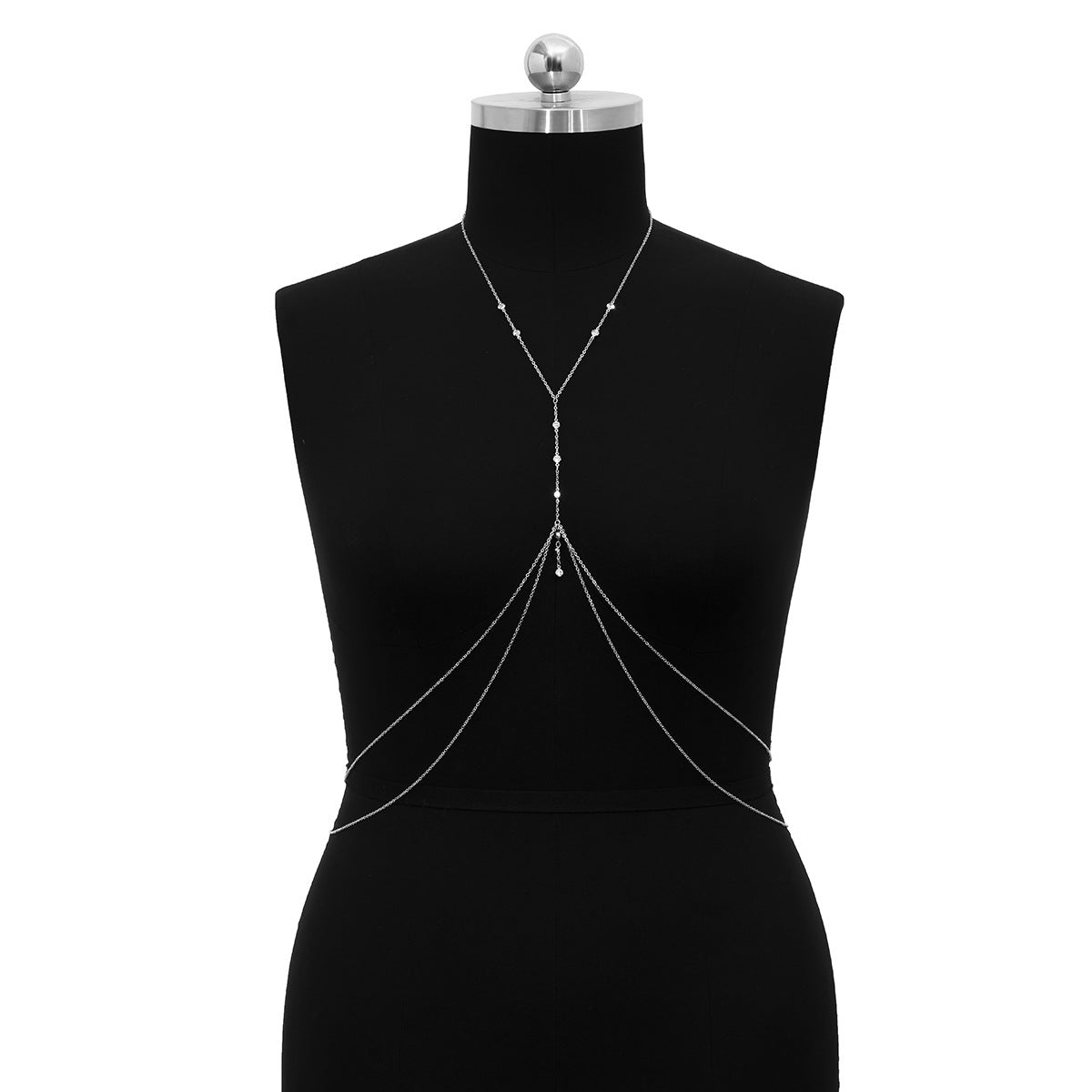 European and American Jewelry Collection - Vienna Verve Rhinestone Body Chain Necklace