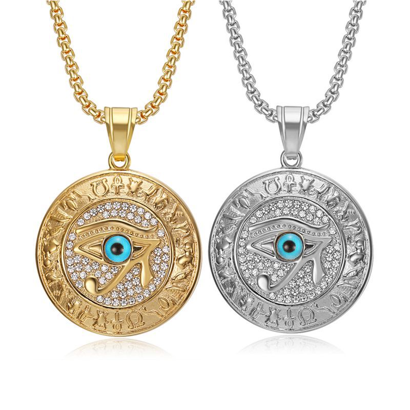 Zircon Necklace - Statement Eye of Horus Pendant