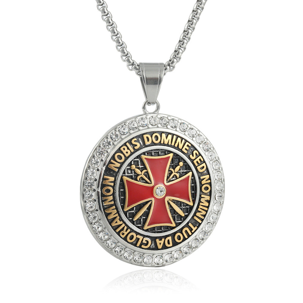 European And American Stainless Steel Cross Pendant For Men