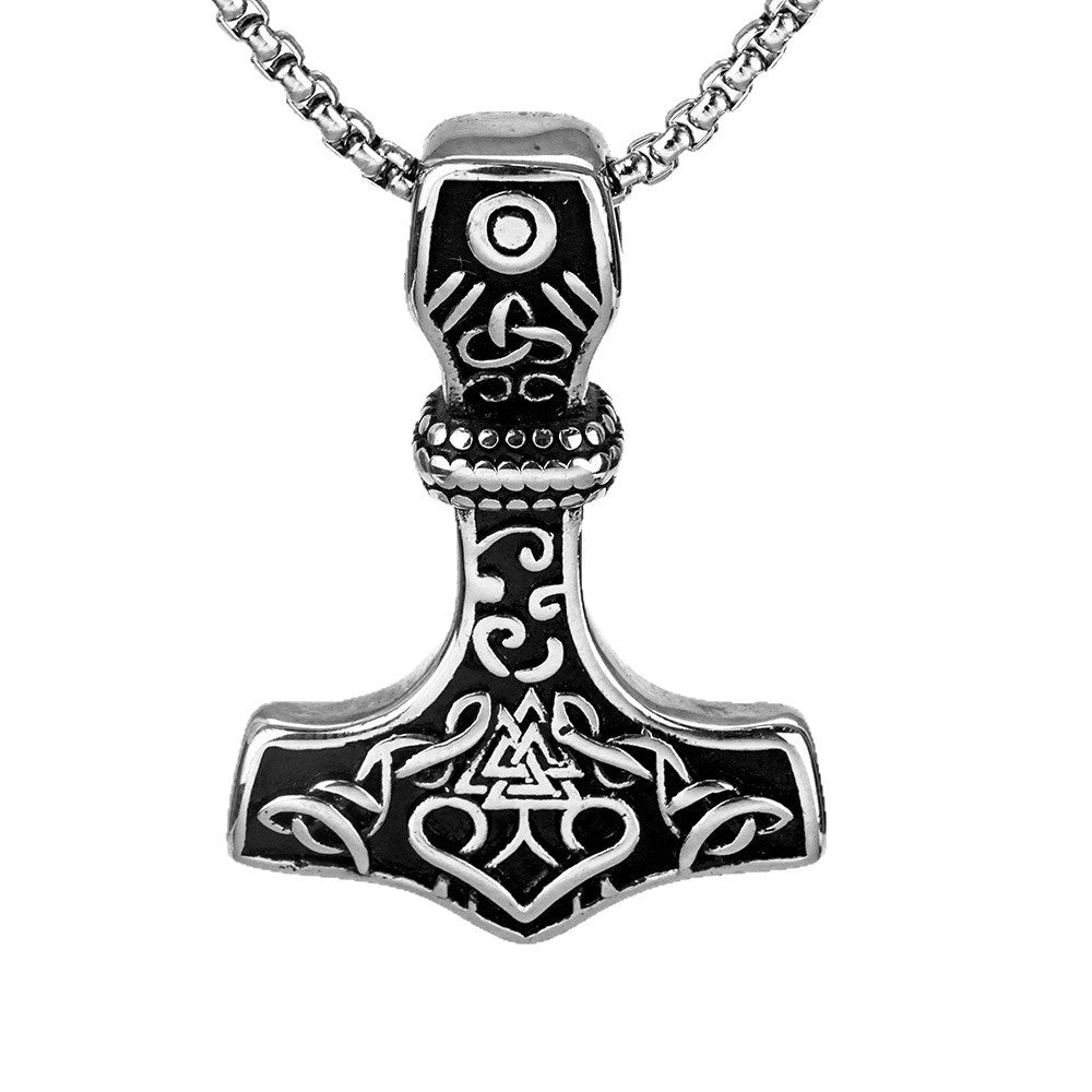 Vintage Viking Stainless Steel Pendant Necklace