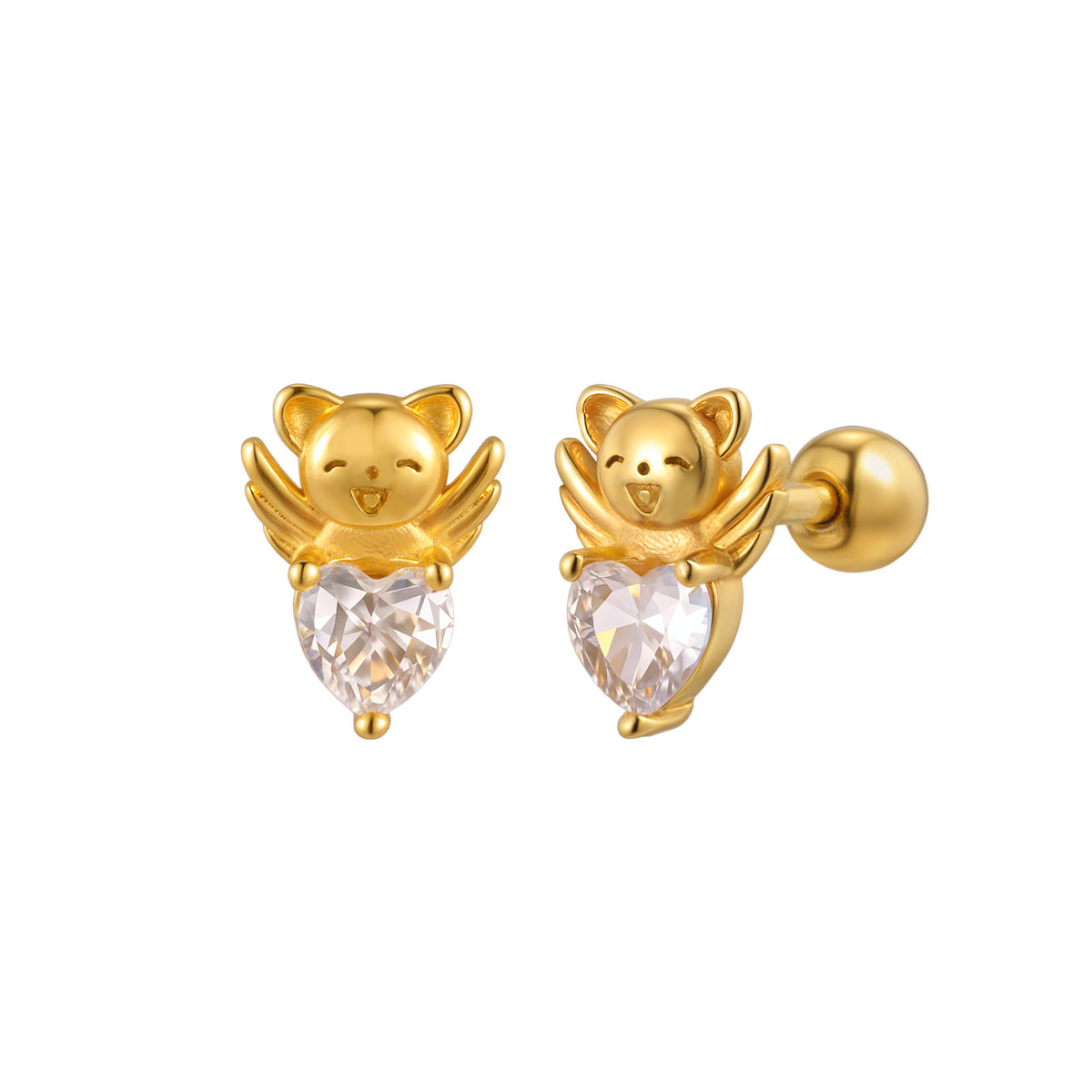 Zircon Heart Single Earring