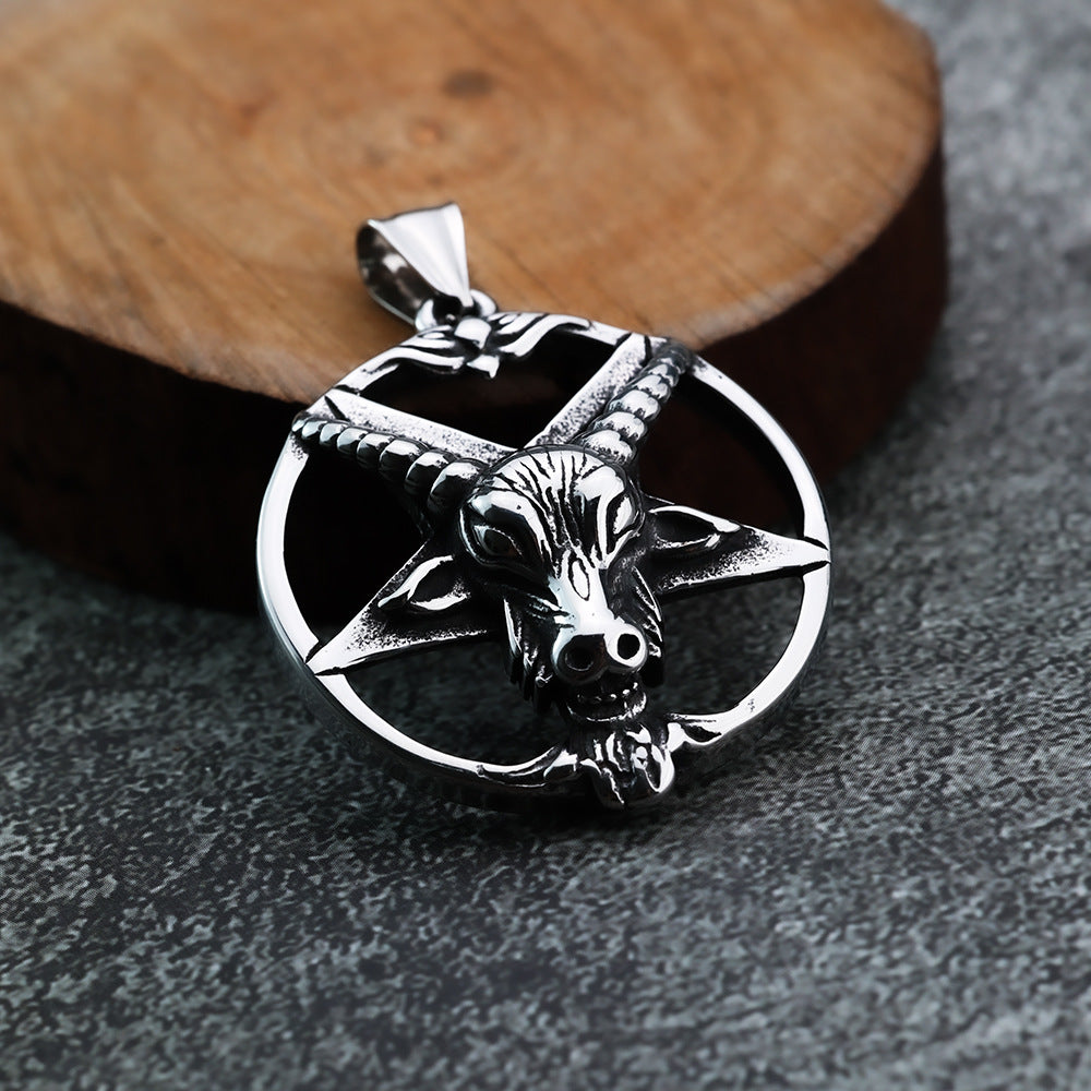 European And American Titanium Steel Antelope Pendant For Men
