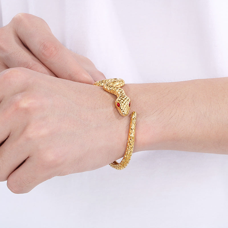 Planderful Personalized Snake Bracelet For Men Punk Style