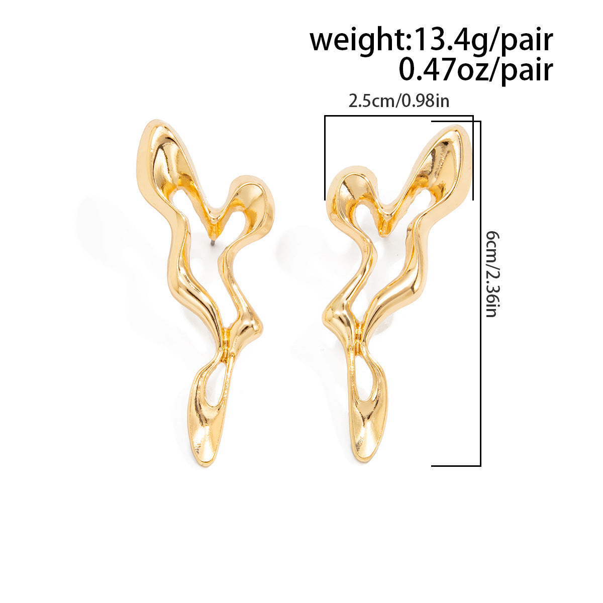 Snake Shaped Exaggerated Long Twist Earrings Planderful Vienna Verve For Women Hollow Geometric Statement