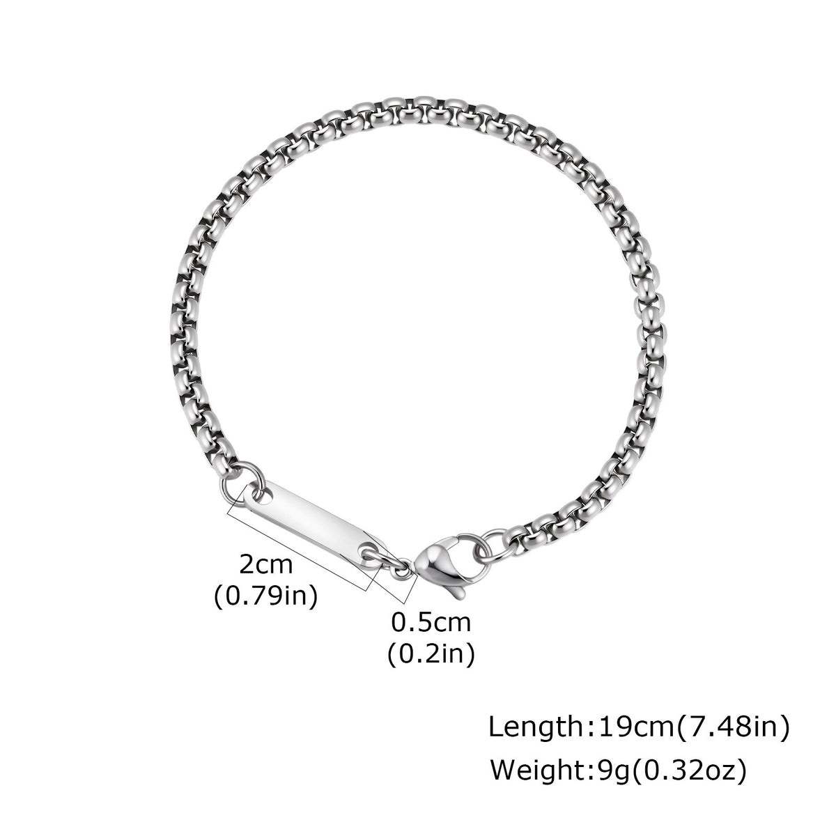 Street Leisure Simple Grinding Stainless Steel Bracelet for Men