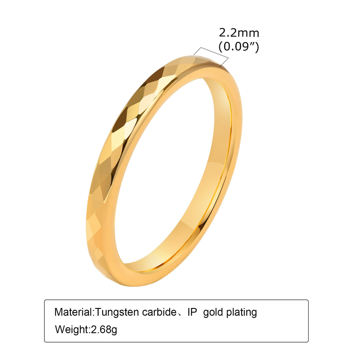 Arrivals Tungsten Steel Ring Batch Flower Cut Polygon Couple Tungsten Steel Ring – Ring –