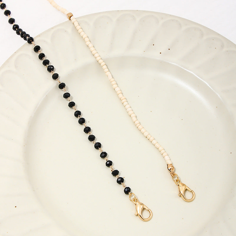 Elegant Glass Beaded Clavicle Chain Necklace - Vienna Verve Collection