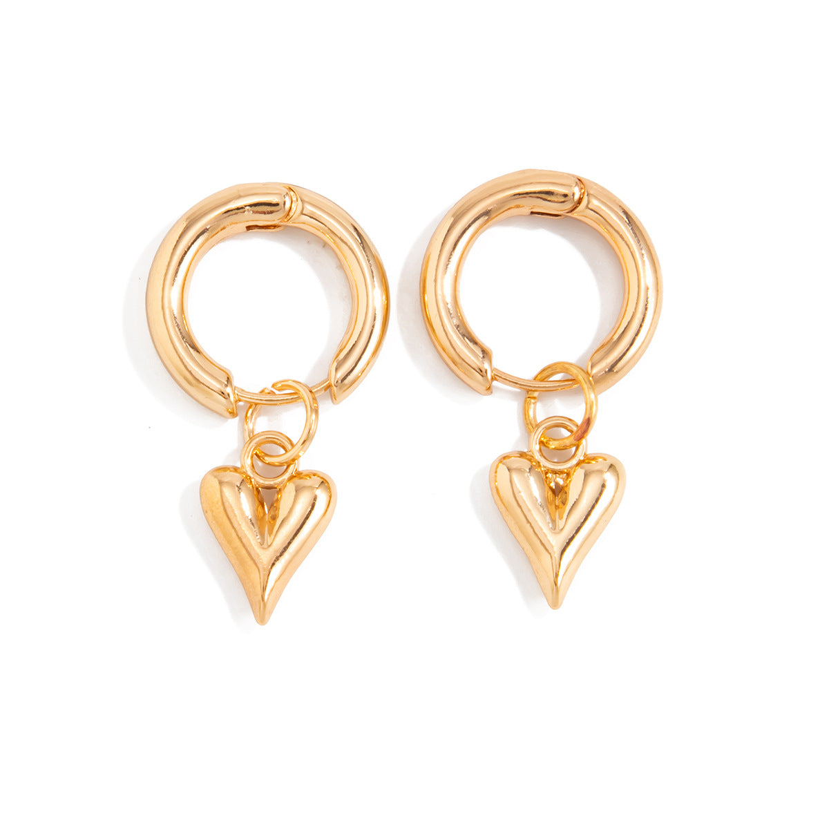 Planderful Heart Pendant Earrings For Women Chic Removable Hoop Versatile Gift For Her Vienna Verve