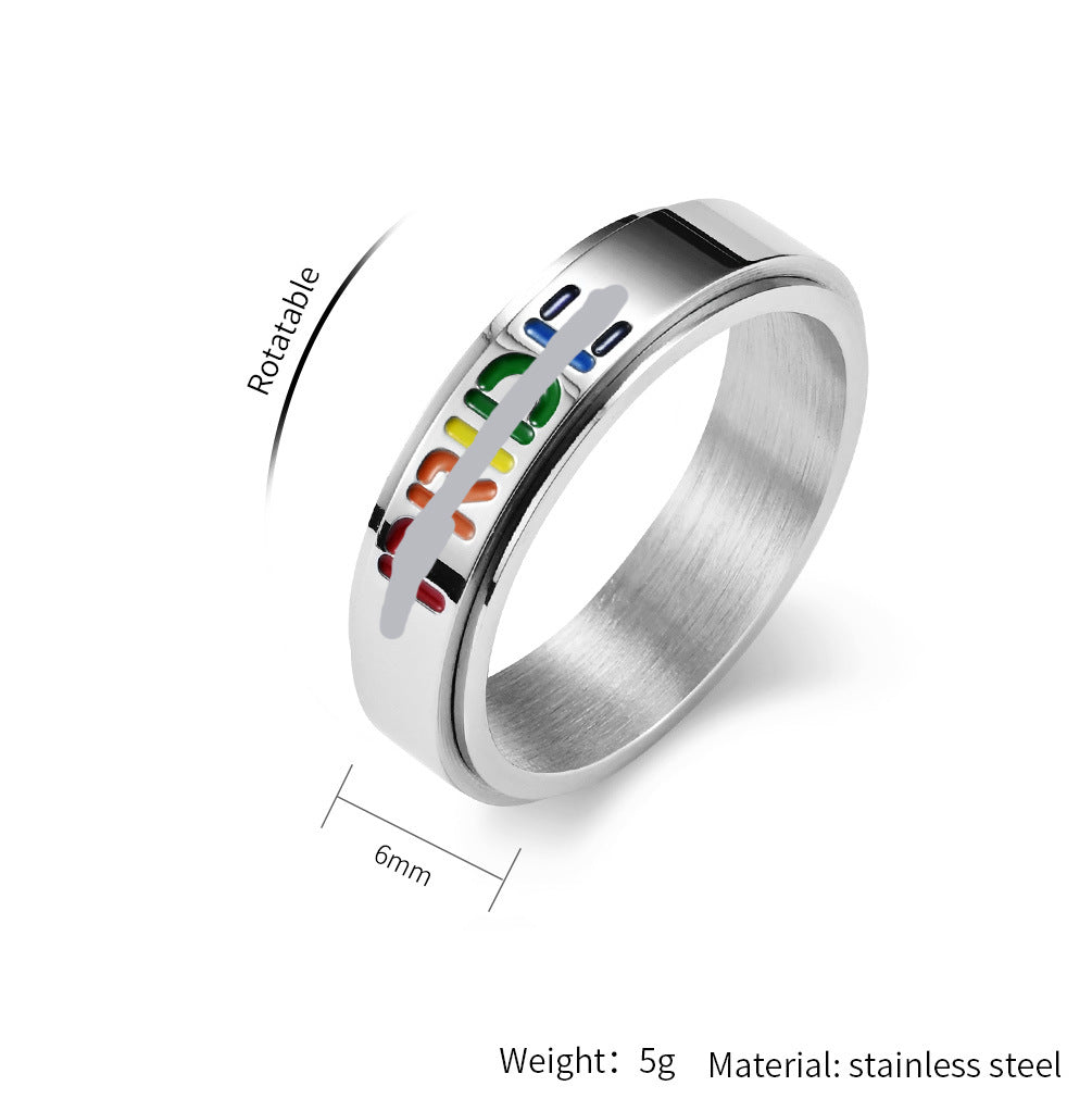 Planderful Everyday Genie Rotating Titanium Steel Ring For Anxiety Relief And Stress Decompression For Men And Women