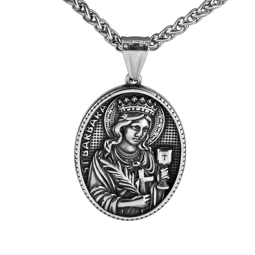 European And American Retro Men's Jewelry Stainless Steel Pendant Necklace