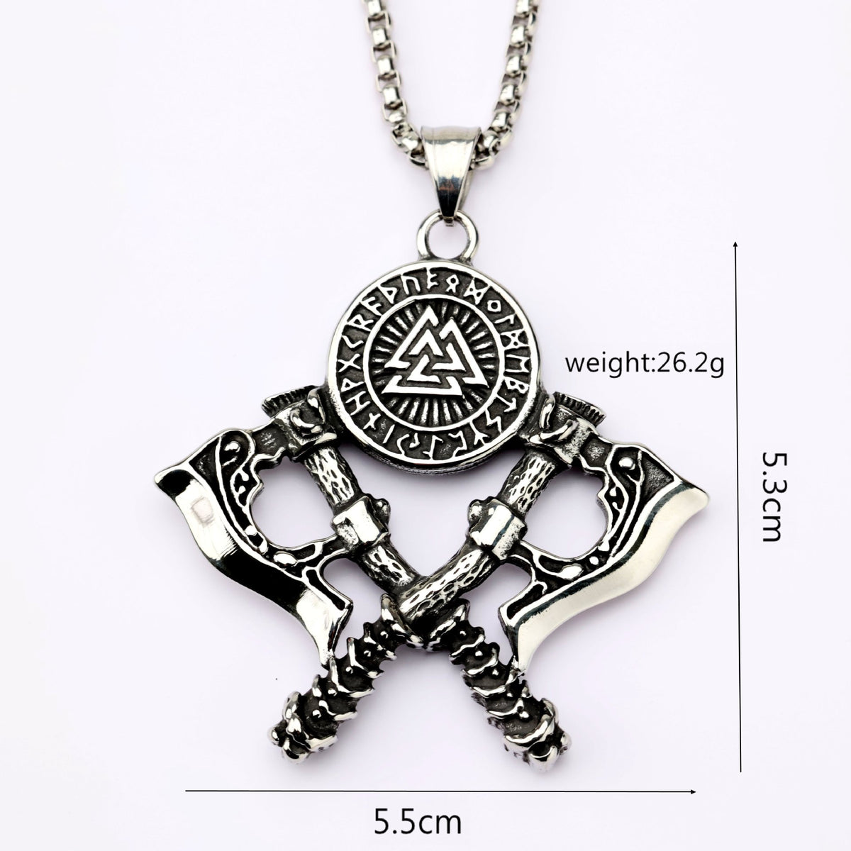 Vintage Viking Stainless Steel Men's Pendant Necklace