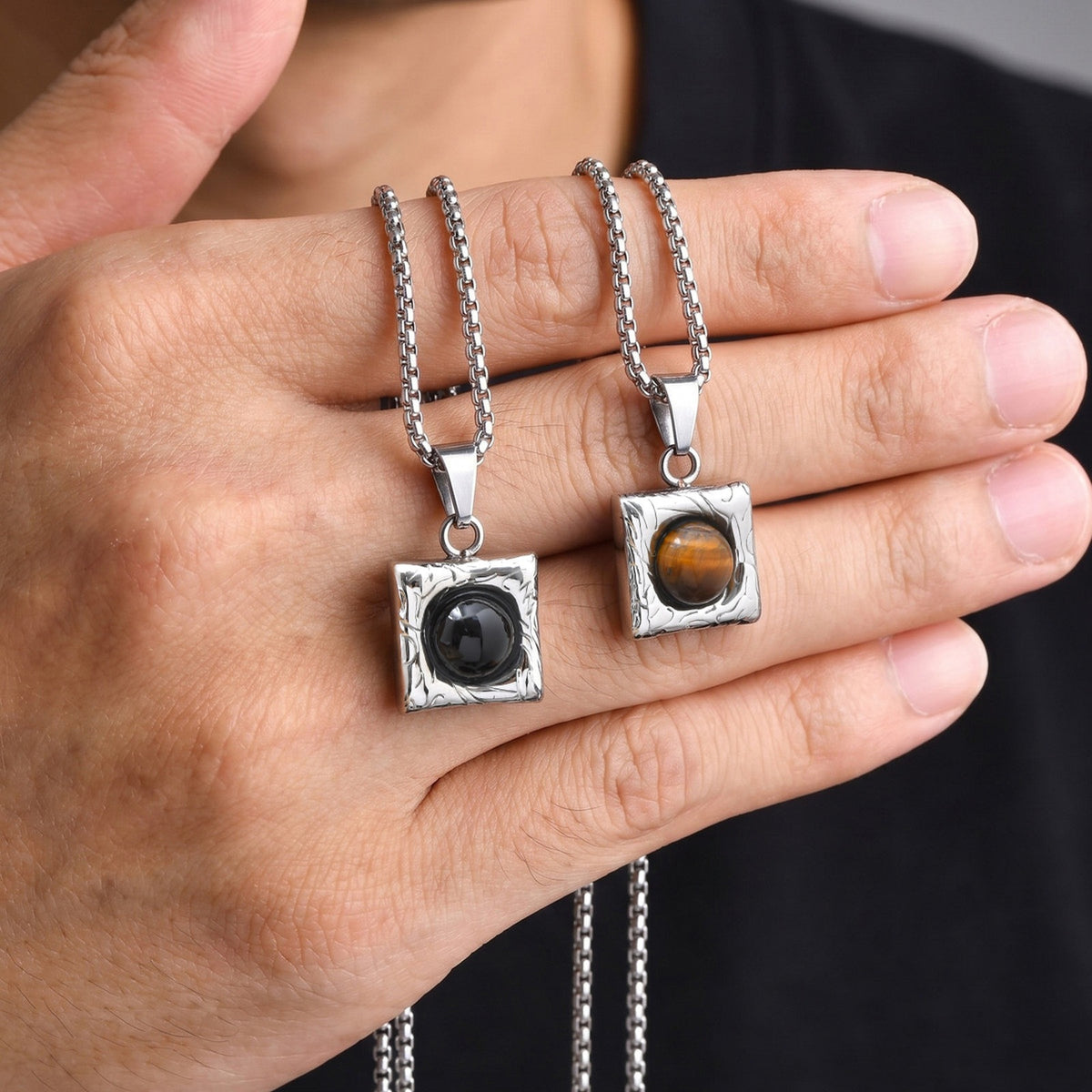 Black Stainless Steel Pendant