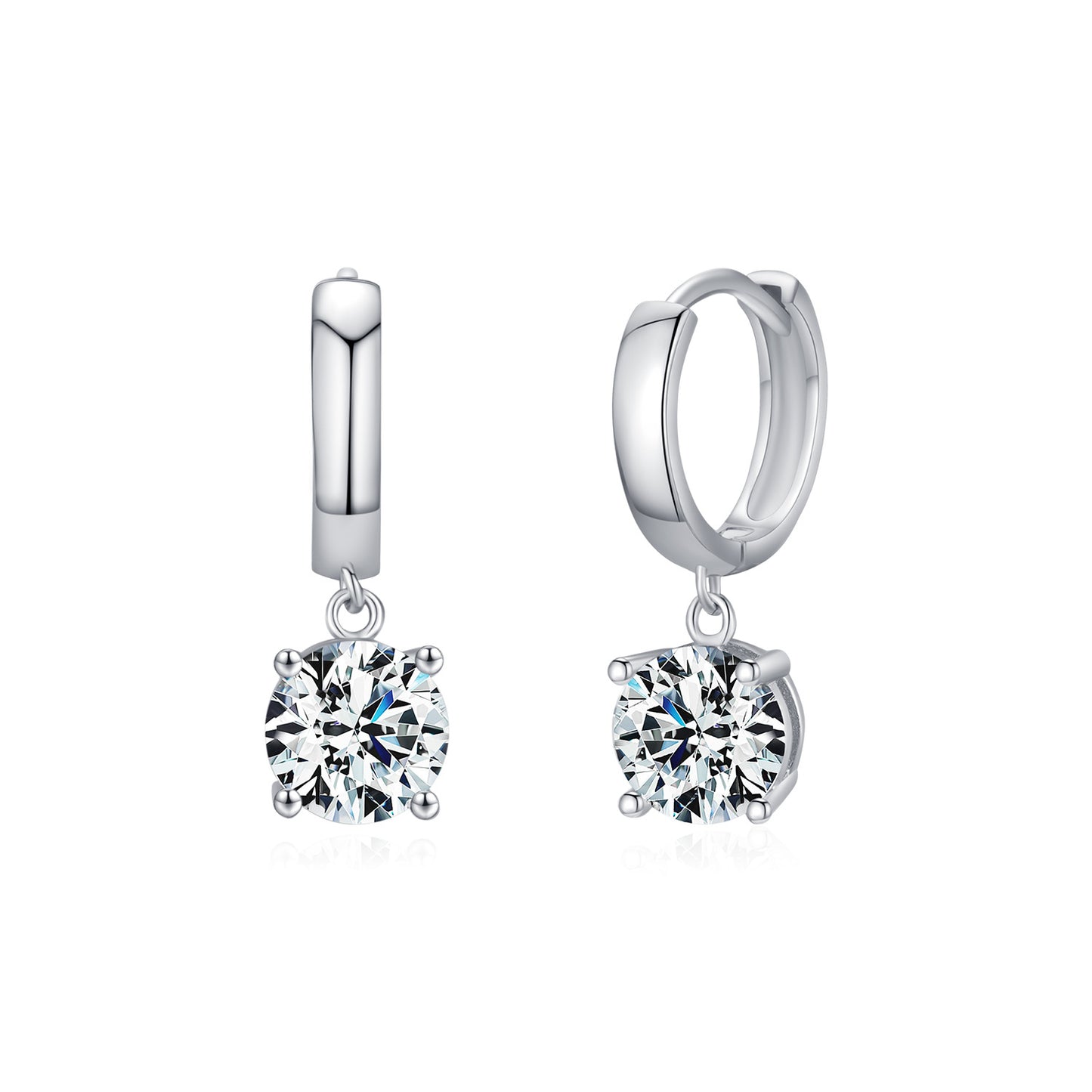 Planderful Moissanite Diamond 1.0 Carat Earrings – Super Flash Luxury Design
