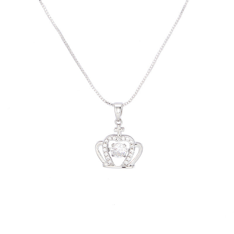 Copper Crown Zircon Necklace