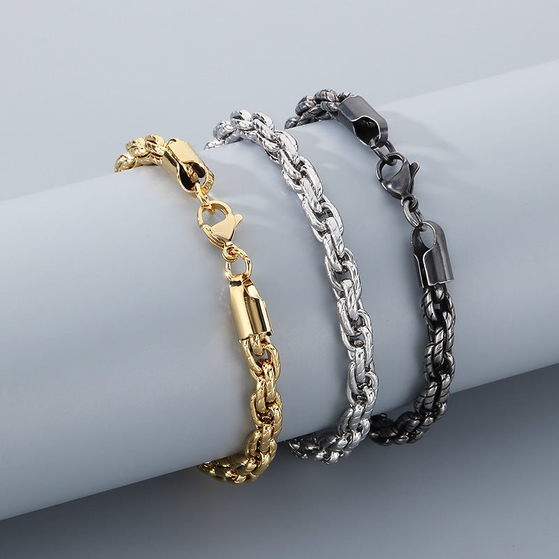 Planderful Mens Stainless Steel Versatile Chain Bracelet