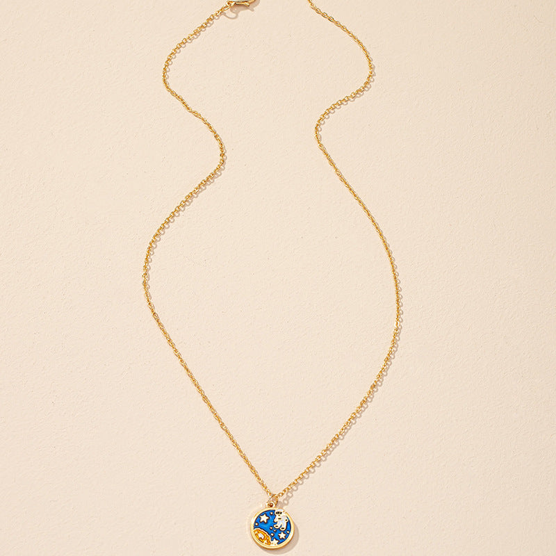 Space Explorer Unisex Long Necklace with Hip Hop Style