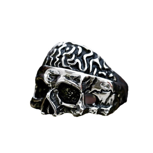 Punk Style Skull Titanium Steel Men's Ring - Wholesale Cross-Border Stainless Steel Collection