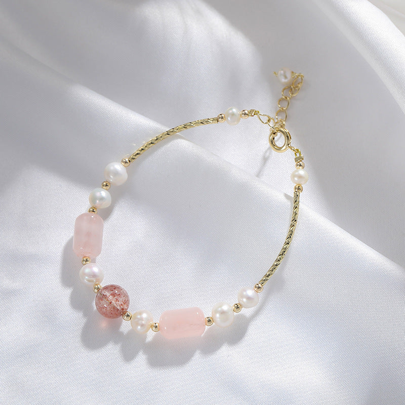 Crystal Pearl Sterling Silver Luxury Bracelet by Planderful: Fortune's Favor