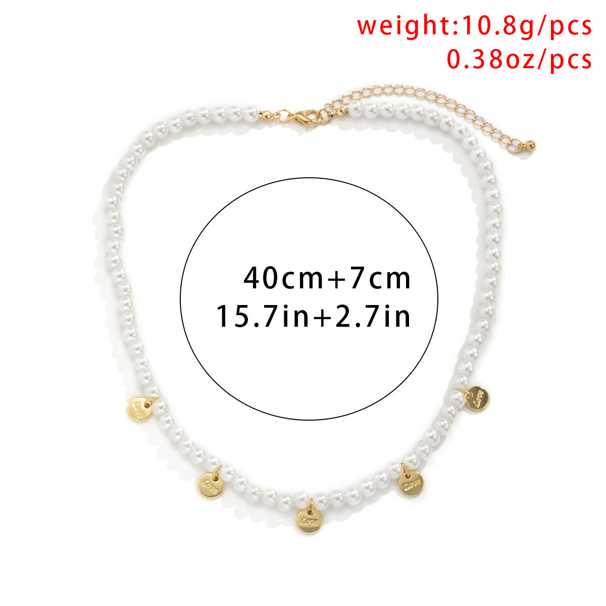 Planderful Vienna Verve Letter Pendant Necklace For Women Imitation Pearl Fringed Chic Statement