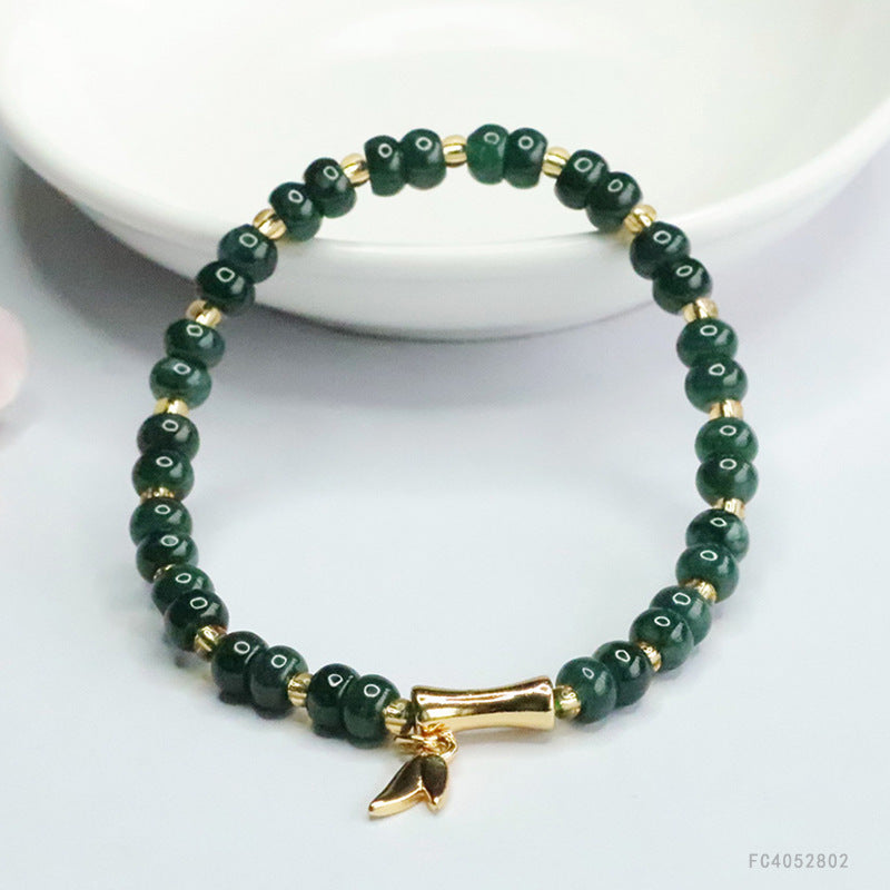 Blue Water Jadeite Abacus Bead Style 3 Bracelet