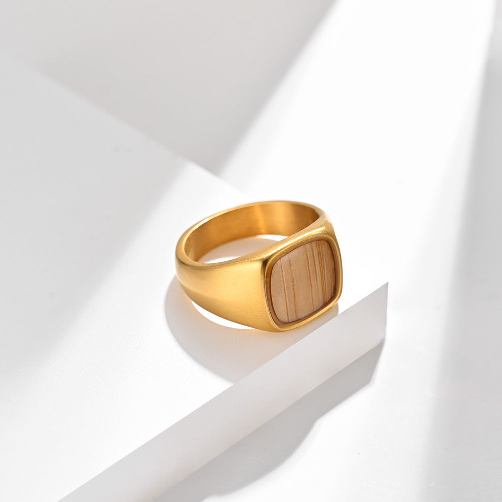 European and American Street Chaofan Titanium Steel Men's Ring