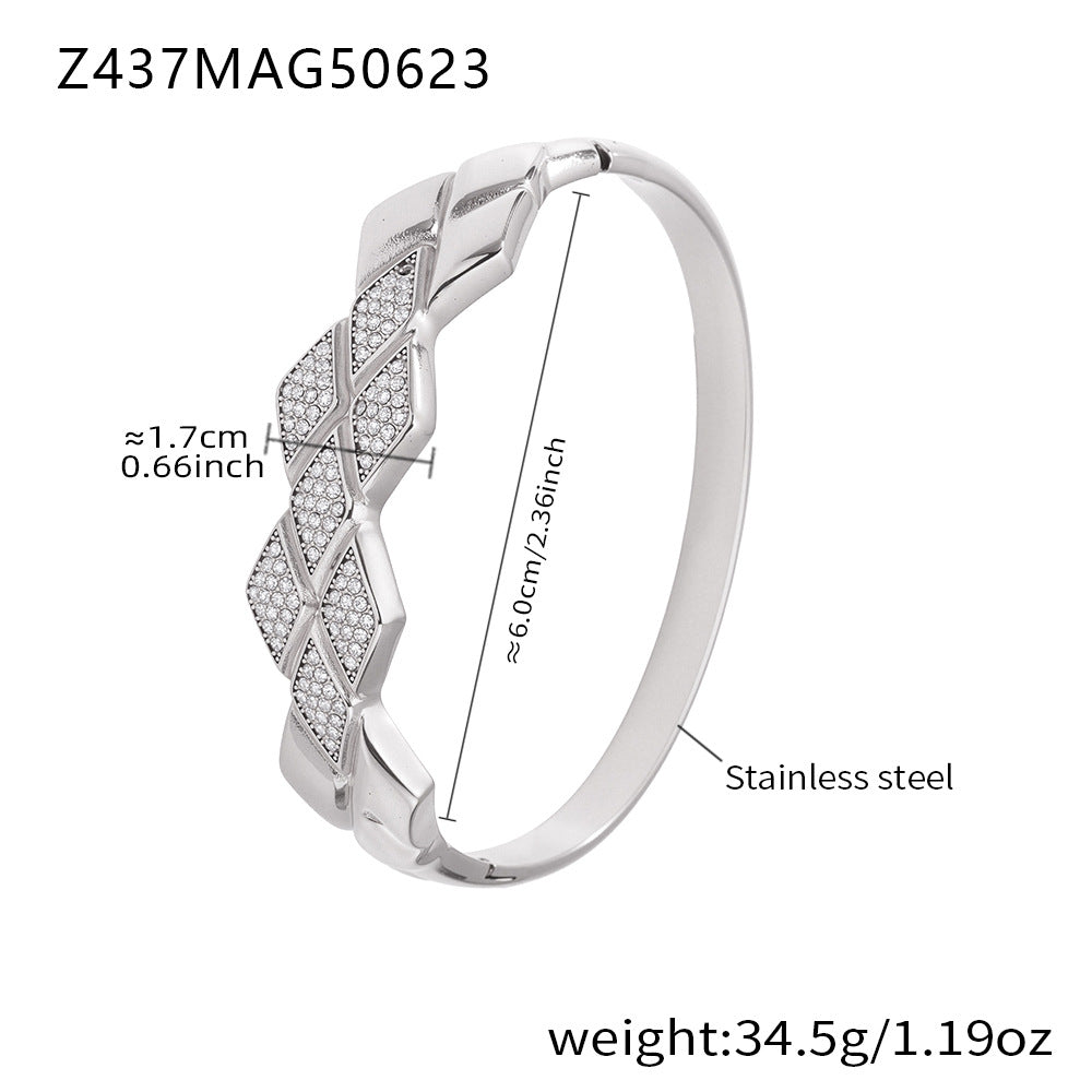 Planderful Everyday Genie Stainless Steel Zircon Bracelet
