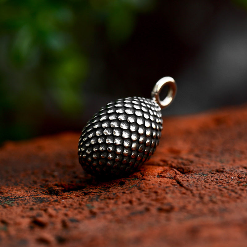 Custom Pine Cone Pendant in Titanium Steel for Men by Planderful