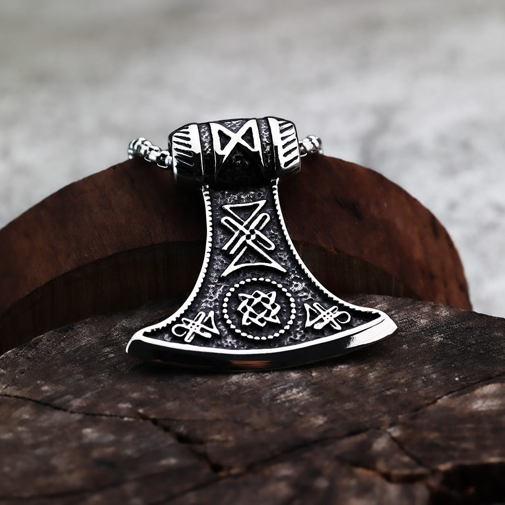Foreign Trade Nordic Mythology Odin Axe Pendant Necklace