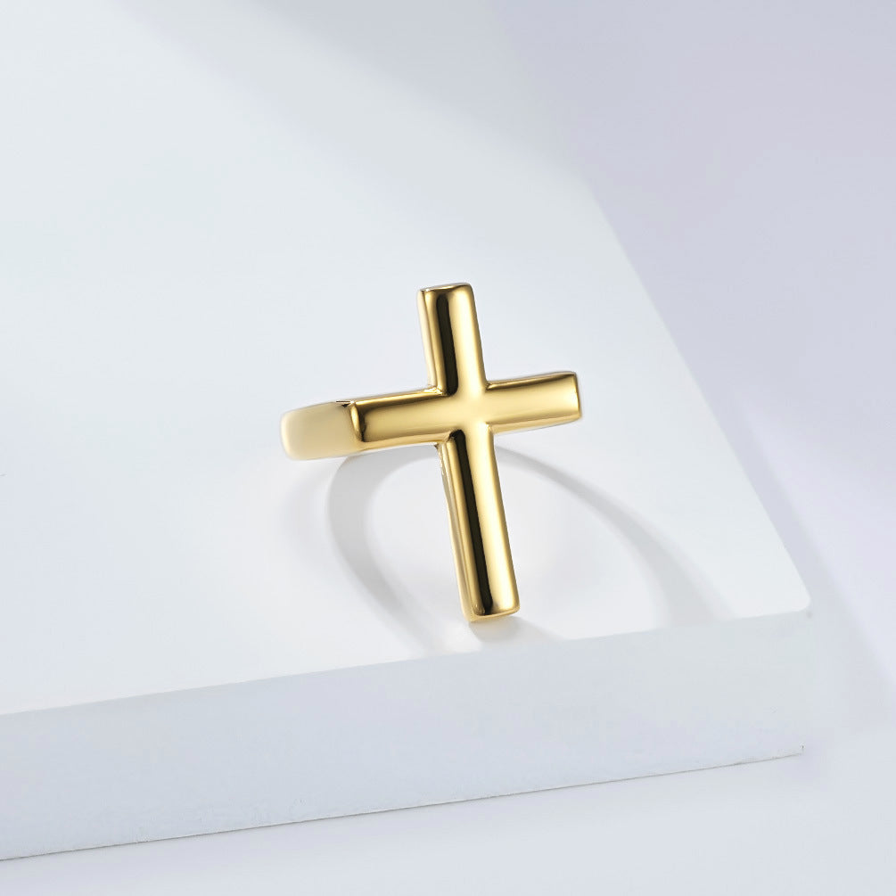 Cross Stainless Steel Ring for Men
