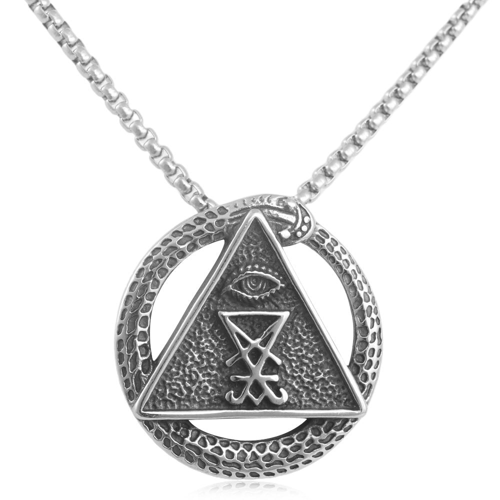 European And American Stainless Steel Viking Triangle Pendant