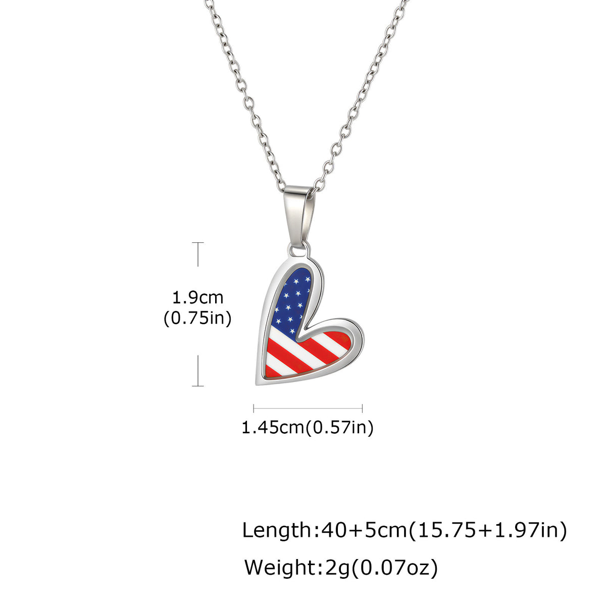Men And Women Flag Stainless Steel Necklace