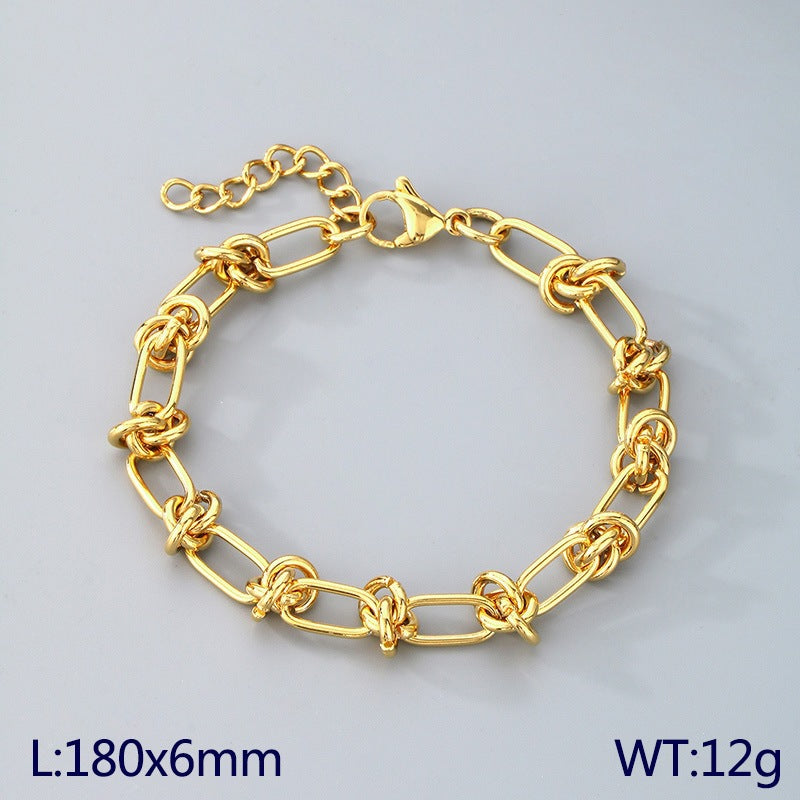 Style Knotted Design Unisex Bracelet – Cold & Titanium Steel Neutral Style