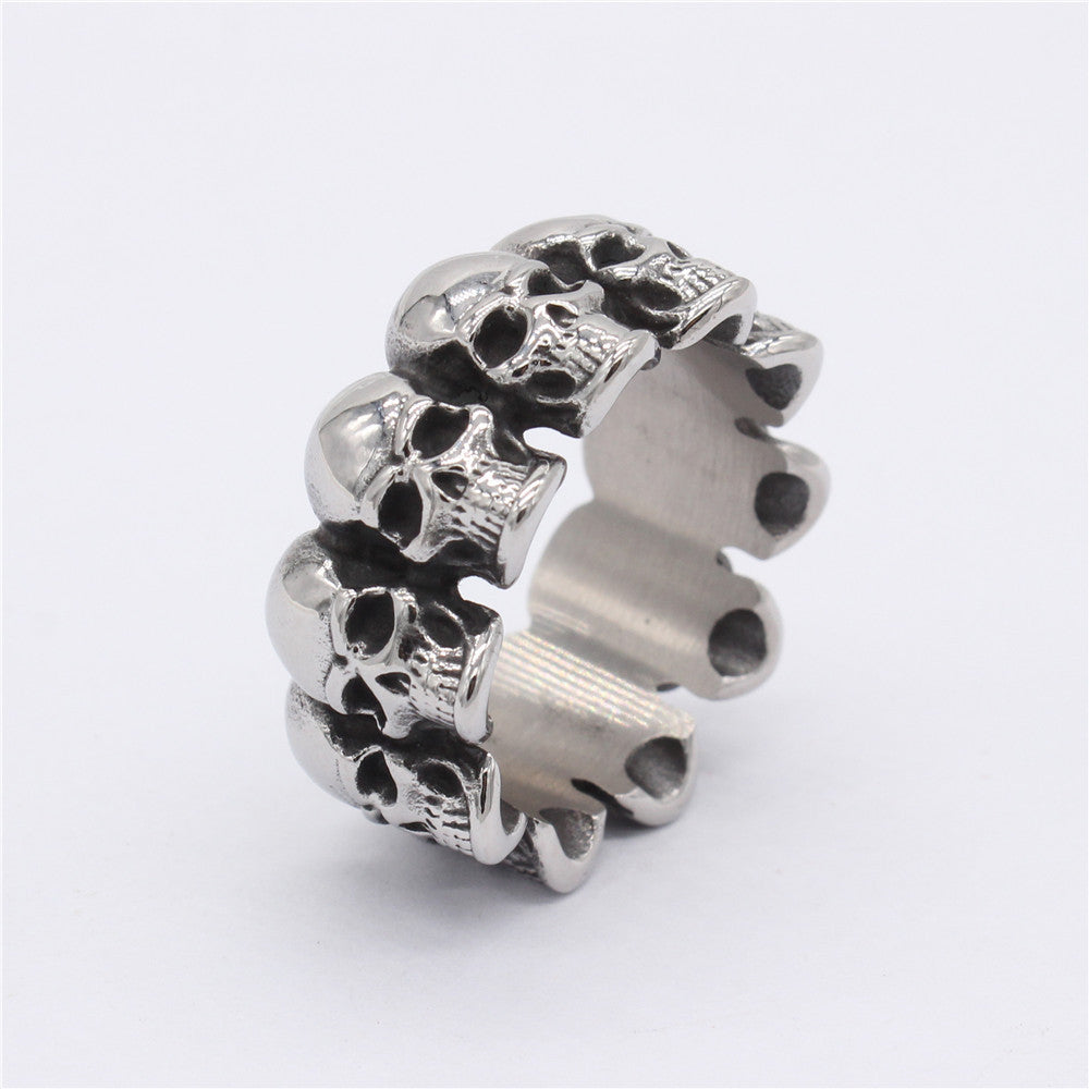 Classic Skull Titanium Steel Ring