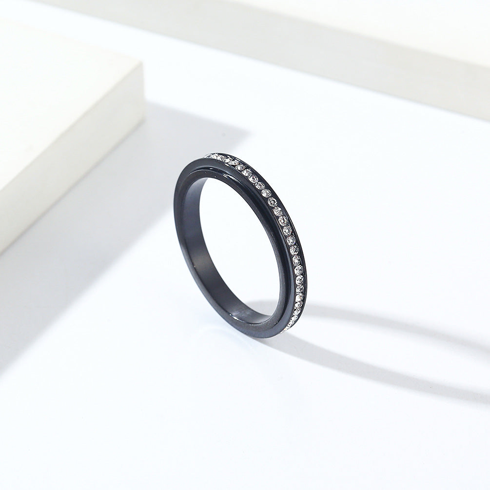 Planderful Zircon Rotating Stack Ring For Women Elegant Light Luxury Jewelry Everyday Genie
