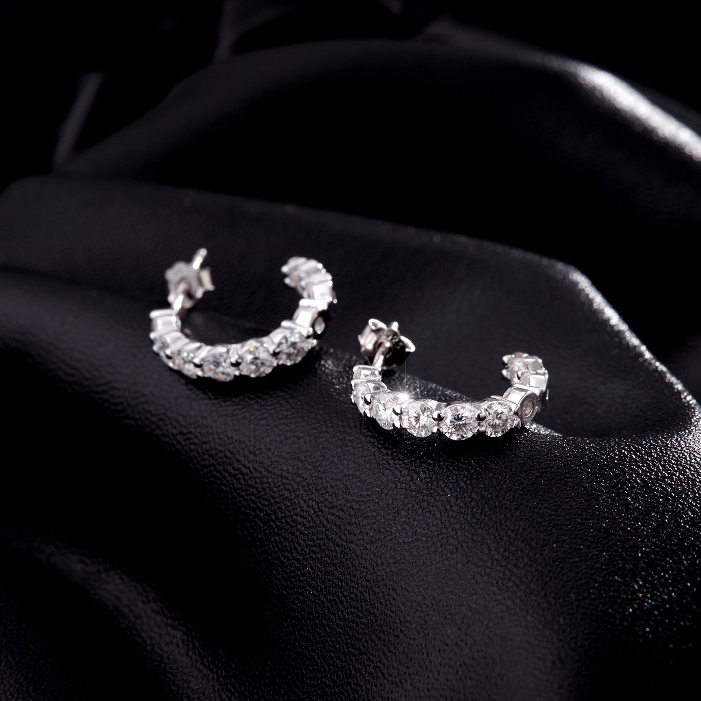 Planderful Moissanite Sparkling Earrings – Charming Full Circle Design