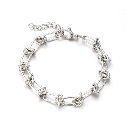 Style Knotted Design Unisex Bracelet – Cold & Titanium Steel Neutral Style