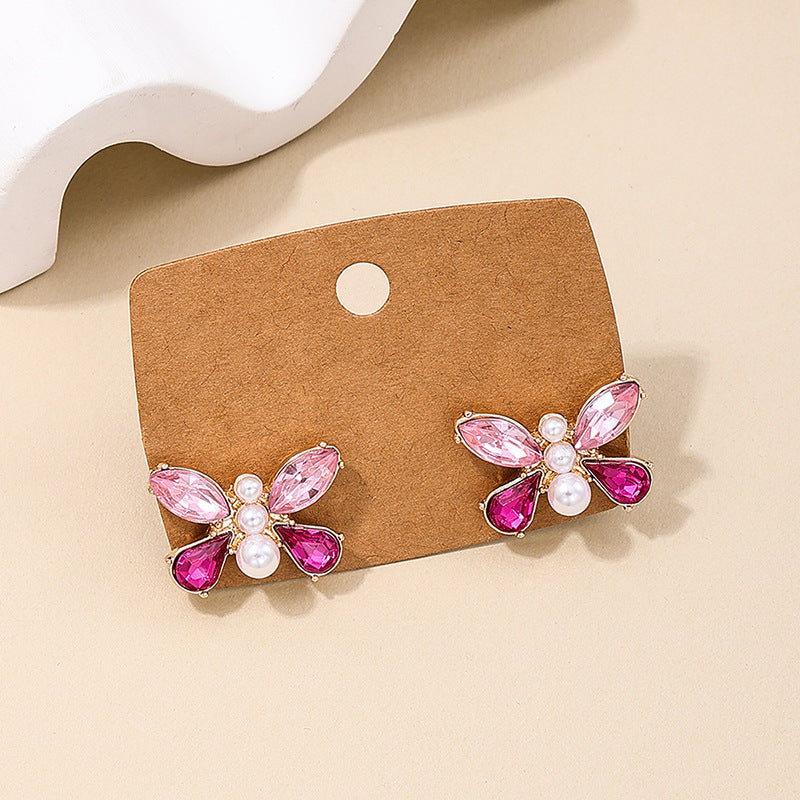 Butterfly Pearl Bow Earrings - Vienna Verve Collection