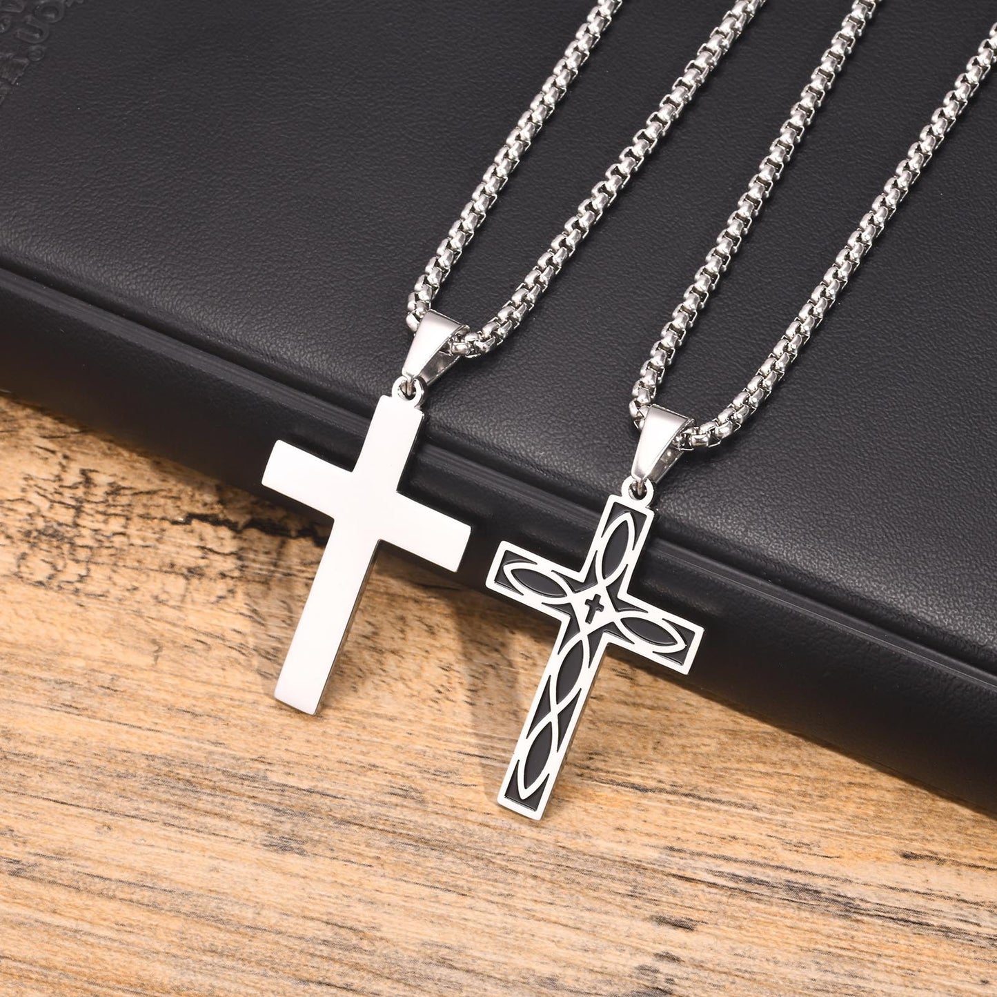 Necklaces Stainless Steel Celtic Knot Cross Pendant Necklace