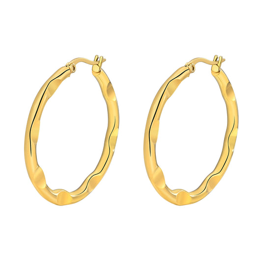 European And American Style Jewelry Gold Stainless Steel Earrings