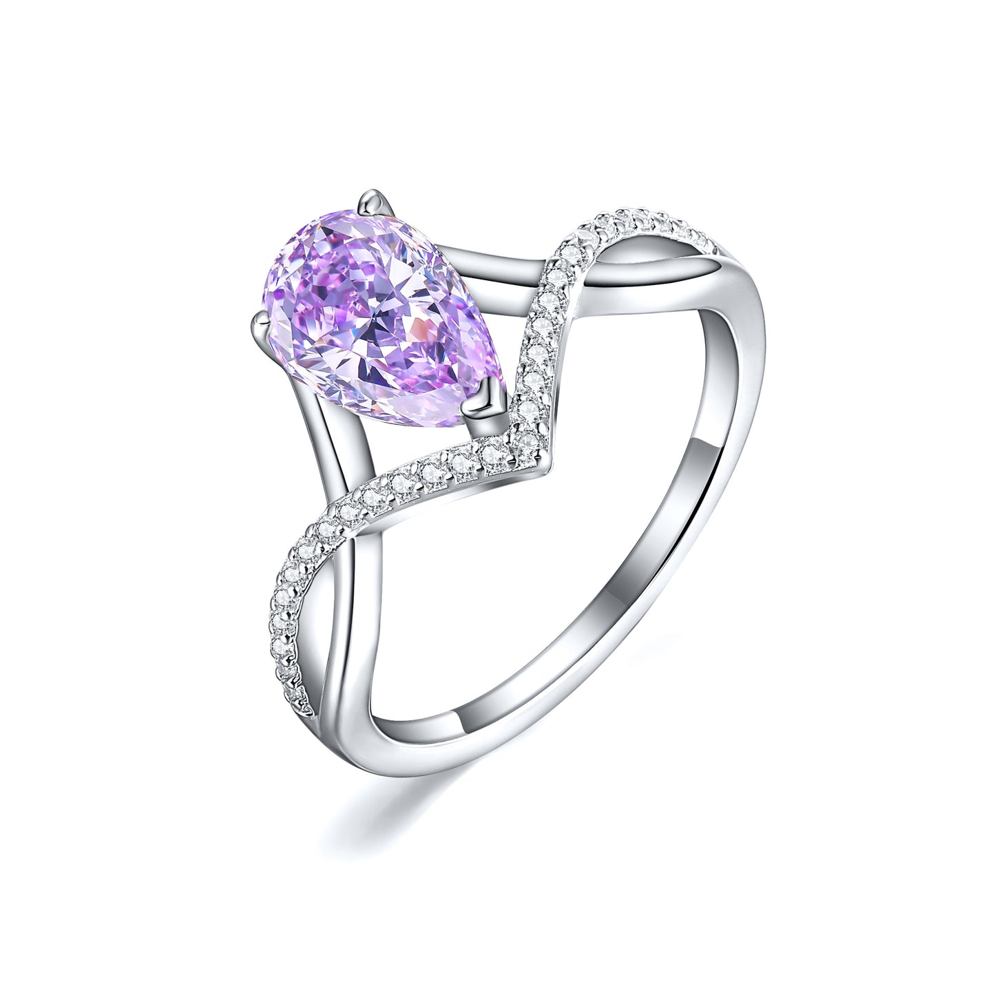 High-End 925 Sterling Silver 1.5ct Ice Flower Cut Ring