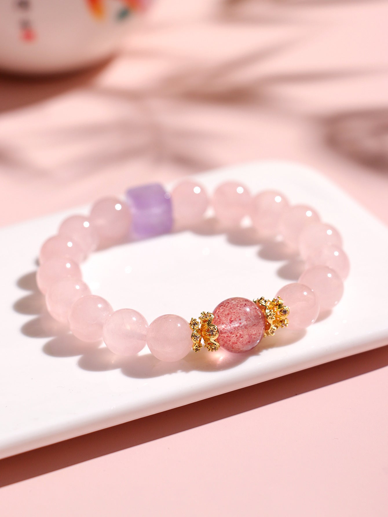 Planderful Fortune's Favor Bracelet – Sweet and Cute Amethyst Strawberry Crystal Design