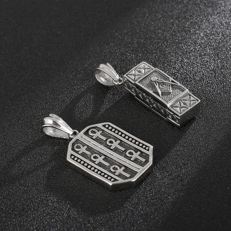 Retro Personalized Music Harmonica Piano Titanium Steel Pendant