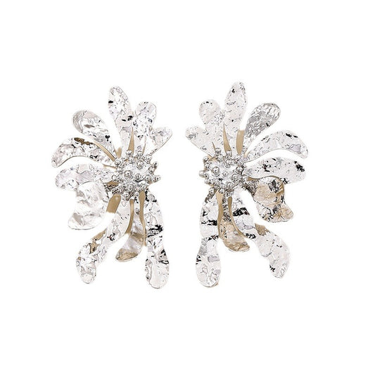 Ice Blossom Exaggerated Earrings - Vienna Verve Collection