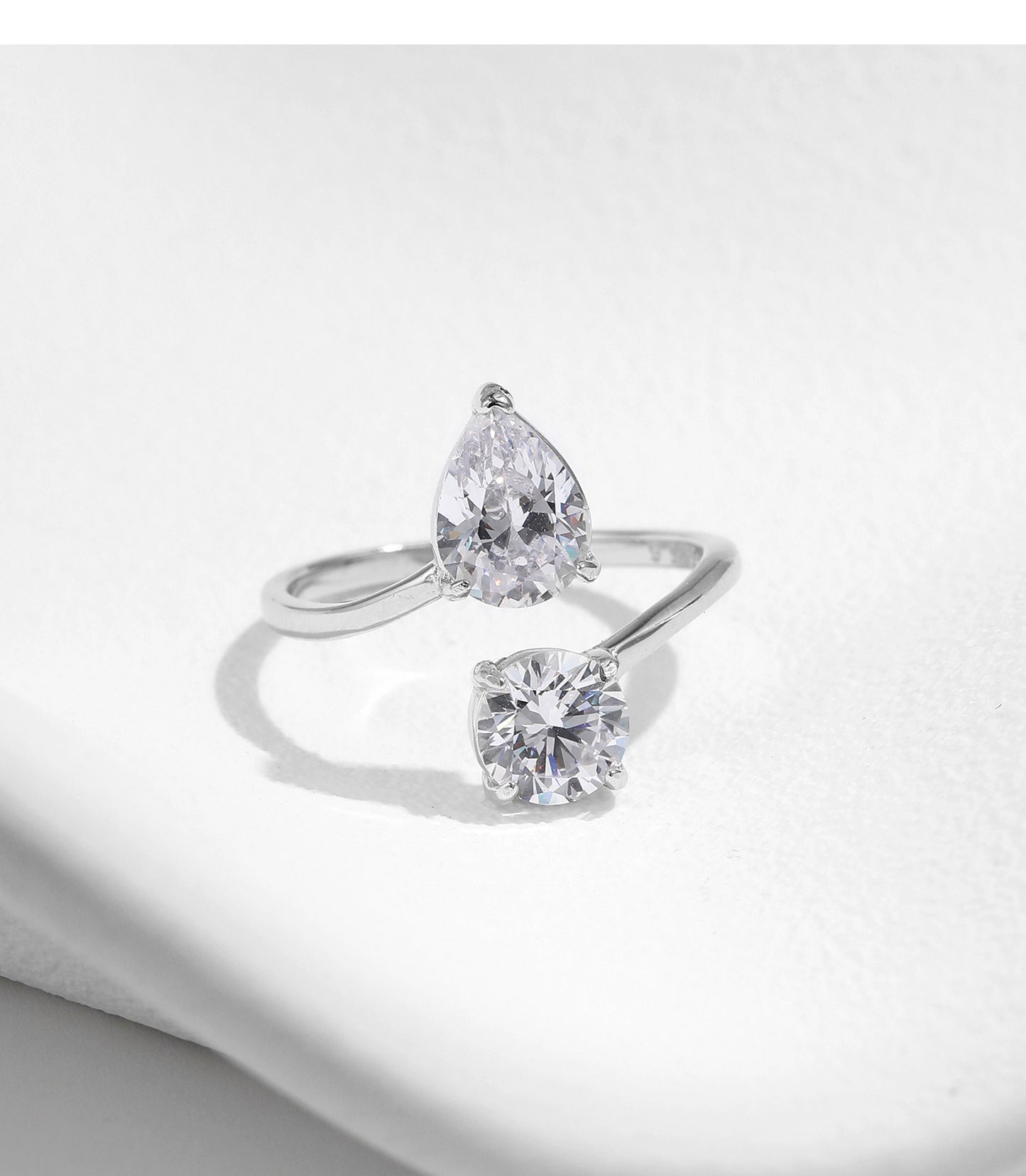 Planderful Everyday Genie Ring – Unique Asymmetric Design with Zircon Detail